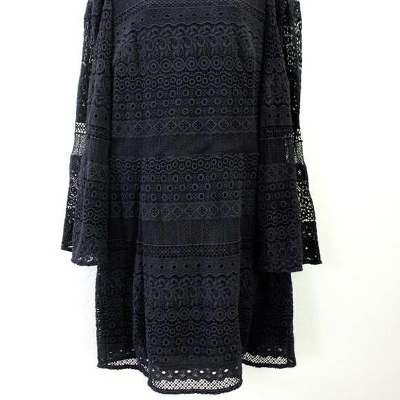 Rebecca Minkoff Lace Eyelet Slit Back Dress Size 10 - Picture 4 of 7